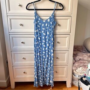 Reformation Crimini Slip Crepe Relaxed Fit Dress In Wave Blue Size 4 (NWT)